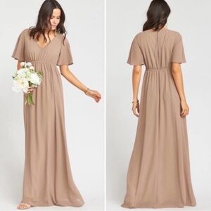 Show Me Your Mumu Emily Empire Maxi Dress Women’s Sz 2XL Blush Pink Chiffon